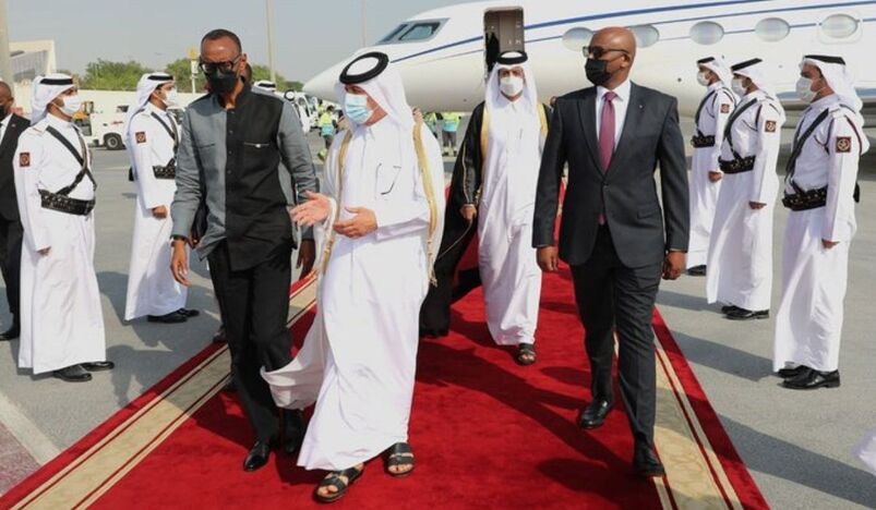 President of Rwanda Arrives in Doha